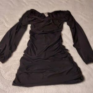 Elegant Black Off-Shoulder Dress
